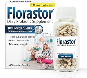 Amazon.com: Florastor Probiotics for Digestive and Immune Health, 100 Capsules, Probiotics for Women & Men, Helps Flush Out Bad Bacteria, Boosts The Good with Our Unique Strain Saccharomyces Boulardii : Health & Household