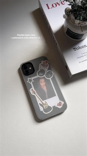 Stylish Double Layer Phone Case with Stickers