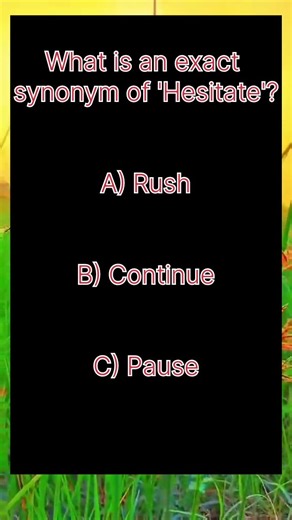 📚 What Is the Exact Synonym of "Hesitate"? 🤔 | English Vocabulary Quiz