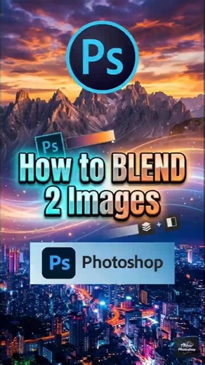 PRO HACK to Blend 2 Images in Photoshop 😎 #shorts #photoshop #tutorial