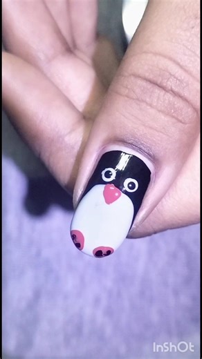 penguin nail art easy step-by-step tutorial #nailart #penguin ‪@geetanjalione‬ #penguinnailart