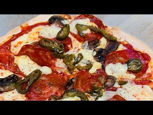 KETO 2 ingredient pizza base with toppings