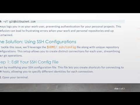 Seamlessly Connect to Bitbucket with Multiple Users Using SSH Keys