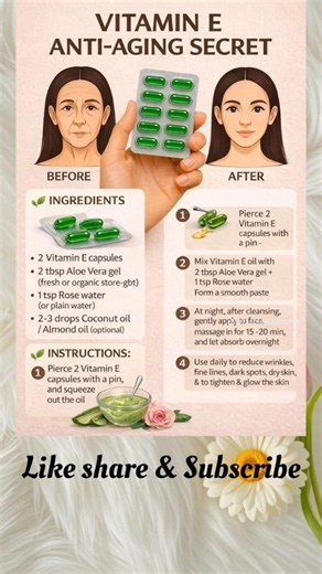 Vitamin E Anti-Aging Face Mask | DIY Glowing Skin Remedy ✨ #shorts #reels #ytshorts #skincare