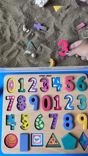 7.4K views · 46 reactions | Such a fun, easy activity to set up! Grab ANY of your favorite puzzles (numbers, letters, animals, anything) + sand (or any filler) for hours of fun and play. I first learned about puzzle sensory bins from the one and only @busytoddler and, unsurprisingly, it’s the BEST! This adorable, gorgeous puzzle is from @dominoandjuliette and it’s a 1000/10 | Friends Art Lab | Facebook