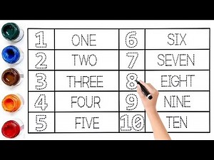 1234567890, Learn to write and Draw Number 1 _10 | Easy Art For Kids