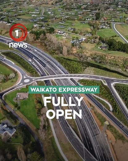 112K views · 1.5K reactions | Completion on the Hamilton section marks the opening of the full Waikato Expressway. People can now commute from Auckland to Waikato much more quickly.  For more stories: https://www.1news.co.nz/ | 1News | Facebook