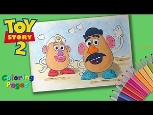 How to Coloring Mr. and Mrs. Potato Head. #ToyStory Coloring Pages #forkids
