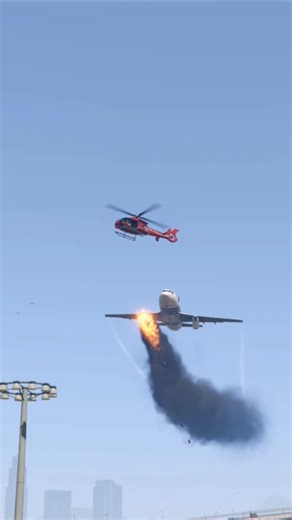 Explosive Boeing 737 and Helicopter Crash Ends on Building Roof GTA 5