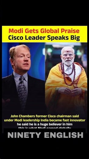 Modi Gets Global PraiseCisco Leader Speaks Big#viral #news