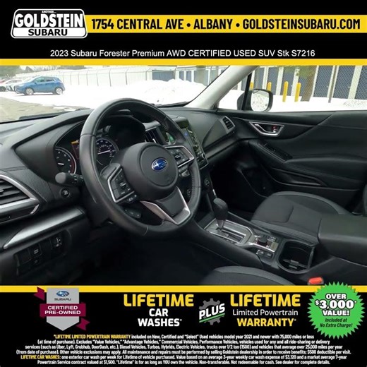 2023 Subaru Forester Premium AWD CERTIFIED USED SUV Stk S7216