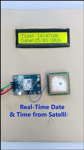 GPS Date Time Display on LCD|Arduino GPS Project|Clock Without RTC #shorts #arduino #arduinoprojects