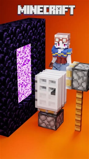 Minecraft Vs Real Life in the Nether🔥#blender #minecraft #3dart #3danimation #satisfying