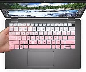 Keyboard Cover for Dell Latitude 3440 5420 5430 5431 5440 5450 7410 7420 7430 7440 7450 9420 9430 14", Dell Latitude 7520 9510 9520 15.6" Laptop, Dell Latitude 14 Keyboard Protector Cover (OmbrePink)