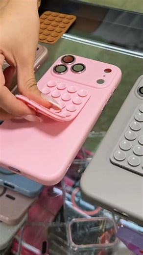 iPhone 17 Pro Max Pop‑It Cases | Suction‑Bubble Grip New Colors #iphonecover #phonecase