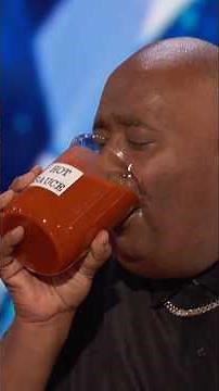 Badlandschugs chugs hot sauce on AGT