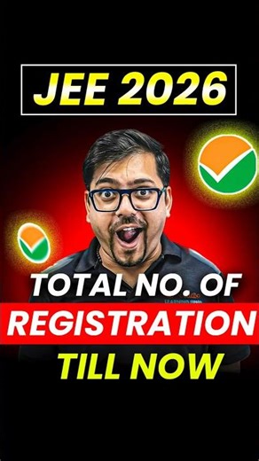 Total Registrations for JEE JAN 2026 🔥 #jee #jeemains #iitjee #jeeprep #iit #shorts #iitjee
