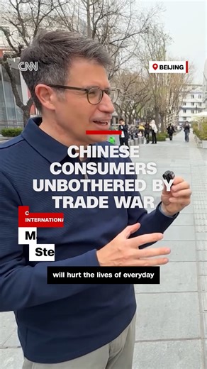 President Donald Trump's tariffs on China are set to increase to 125% and Beijing has vowed to "fight to the end." CNN's Marc Stewart spoke to residents in China's capital who expressed indifference toward the escalating US-China trade war. | CNN International