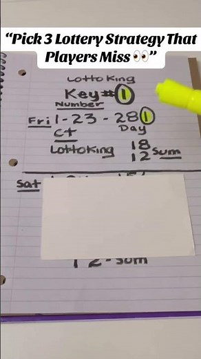 Pick 3 Strategy Players Miss 🎯 Watch Now! #Pick3 #LotteryStrategy #WinningNumbers