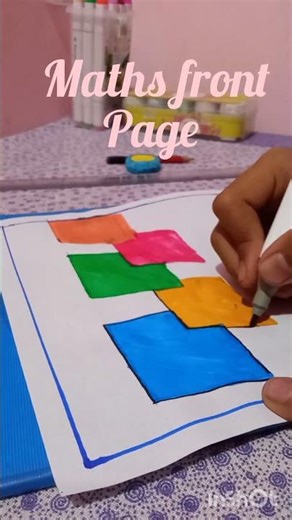 maths front page design💡 ideas easy #frontpage #art