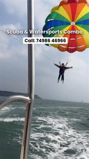 🌊🤿 The Ultimate Goa Adventure – Scuba 5 Watersports Combo! 🚤✨ Looking for a full day of fun, thrill, and sea magic? This is it! The Scuba Diving Watersports Combo is Goa’s most loved experience — a full day packed with excitement both above and under the water! 🌴🌊 Start your adventure at Baina or Bogmalo Beach, where a boat takes you to Grande Island, one of Goa’s best spots for diving. The clear waters, colorful corals, and friendly fish make it perfect for first-time divers and adventure 