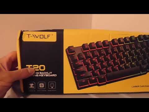 T-Wolf T20 : Rainbow Backlit Gaming Keyboard (unboxing & review)