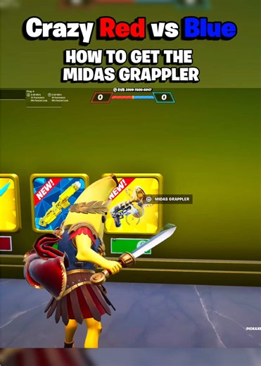 Unlock Midas Grappler in Fortnite's Crazy Red VS Blue