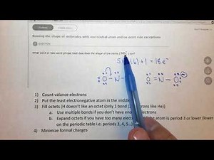 9.2d Naming the shape of molecules with one central atom and no octet rule exceptions
