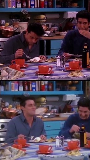 Friends - Joey and Ross Eating Rachel's Trifle "It taste like feet!" Bloopers vs actual scene
