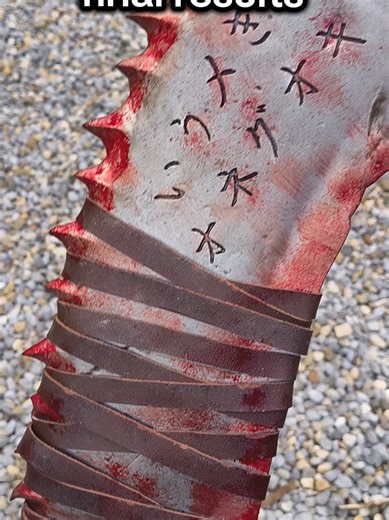 how I added a blood effect to my 3d printed saw cleaver from bloodborne using army painters true blood effect paint #3dprinting #bloodborne #cosplay #eldenring #darksouls