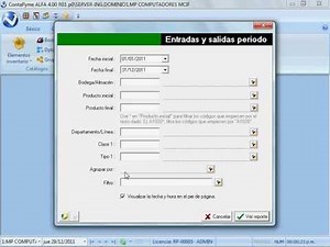 Programa contable ContaPyme - ¿Cómo generar un informe de entradas y salidas del periodo?