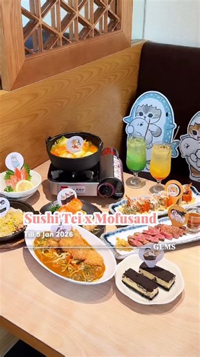 【 @girlstyle.sg 】Suushi Tei x Mofusand . Get ready for a purr-fectly cute Mofusand takeover at Sushi Tei! It kicks off at Raffles City on 5 Nov 2025, before arriving at all other outlets from 12 Nov onwards. . Until 5 Jan 2026, enjoy special Mofusand-themed dishes, collaboration drinks, and adorable tableware. Spend the minimum amount and order at least one Mofusand dish to score free limited-edition collectibles — while stocks last! . 📍 Sushi Tei 🗓️ Till 5 Jan 2026 . 📩 Like & follow @girlsty