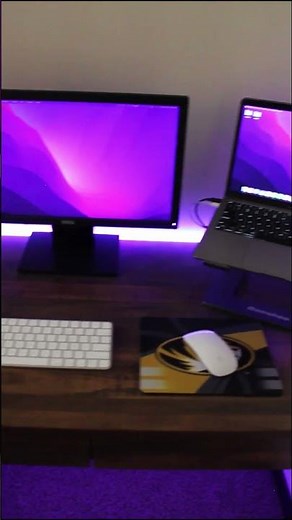 Installing LED light strips behind my desk!