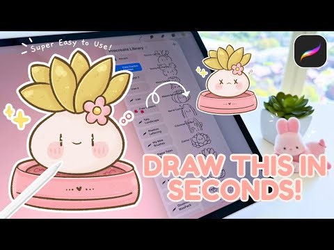16 Cute Procreate Stamps You NEED 🌵✨ (Easy Cozy Drawings!)