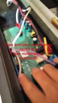 stove whirlpool display error code F1E0