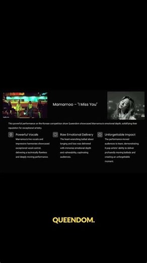 Sad Songs: MAMAMOO's "I Miss You" - The Most Emotional K-Pop Ballad 😭 #shorts