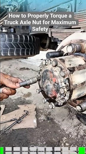 How to Properly Torque a Truck Axle Nut for Maximum Safety #shortsvideo #mechanic #autorepair