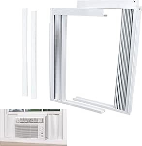 LBG Products Window Air Conditioner Side Panel and Frame Set,AC Accordion Filler Kit,Fits Most 10000BTU Window Air Conditioners