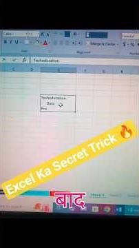 Excel me Letter Rotate kaise kare? | Text Rotate Trick in Excel 🔄 #Shorts