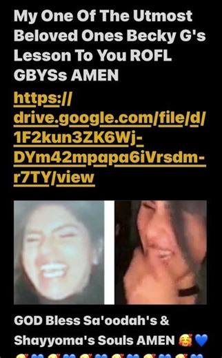 My One Of The Utmost Beloved Ones Becky G's Lesson To You ROFL GBYSs AMEN