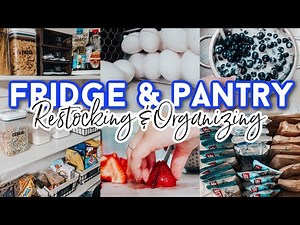 Satisfying ASMR Restocking & Organizing my Fridge, Pantry, and Laundry