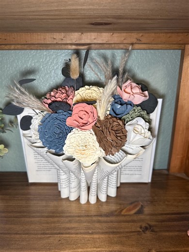Book Bouquet Centerpiece | Handmade Literary Decor for Book Lovers - Etsy