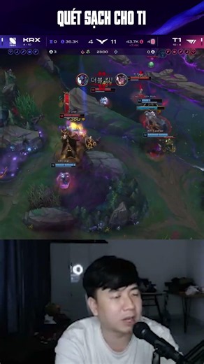Aced for T1 #leagueoflegends #blvhoangsama #leagueoflegends #lck #shorts