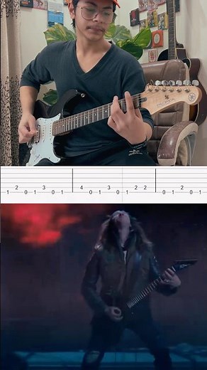 Eddie Munson’s Master of Puppets cover in upside down Stranger Things Season4 #guitar #eddiemunson