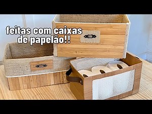 FAÇA VOCÊ MESMO CAIXA ORGANIZADORA DE PAPELÃO PARA SUA CASA