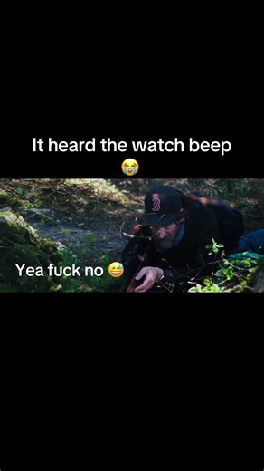 Dude was watching that thing from a scope so the fact that it heard the beep of his watch is crazy😭.you can watch this on youtube . a hollow tree #horror #skinwalker #fyp #movies