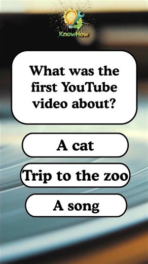 What was the first YouTube video about? #facts #shorts #quiz