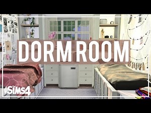 The Sims 4: Room Build | DORM ROOM | + CC Links.