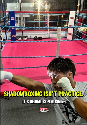 Shadowboxing isn’t practice. It’s neurological conditioning. Every clean rep wires your central nervous system. That’s how fighters like Mayweather and Bivol move automatically under pressure. Perfect reps = automatic reactions. #Shadowboxing #BoxingTraining #FightIQ #BoxingTechnique #RegalBoxing