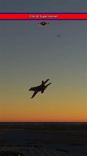 F/A-18 Super Hornet Sunset High Speed Pass